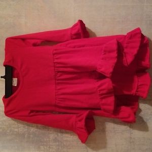 Red cotton knit top